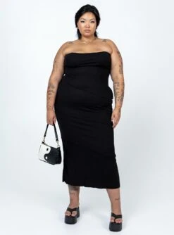 Oscar Midi Dress Black Curve -Eva Style Shop 2 modelinfo lovisa us18 68cd833c ef05 42dd 8baa 23edf738aeef