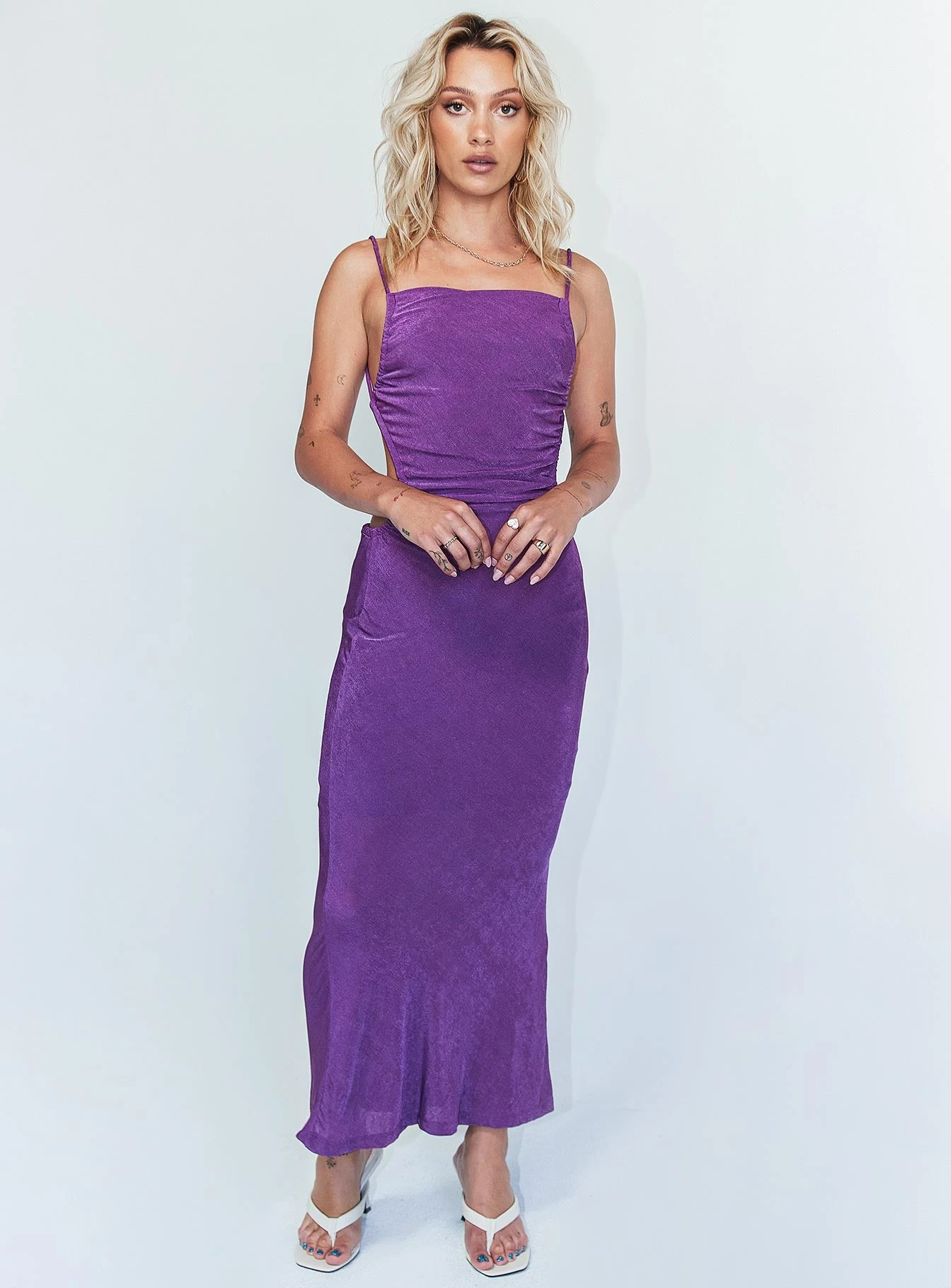 Princess Polly Vera Midi Dress Purple 4 Princess Polly Vera Midi Dress Purple - Image 2