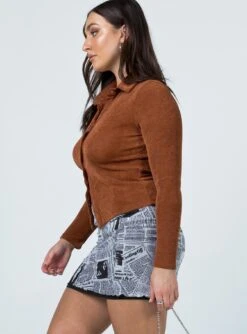 Princess Polly Read The Lines Mini Skirt White -Eva Style Shop 2O0A0323