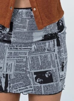 Princess Polly Read The Lines Mini Skirt White -Eva Style Shop 2O0A0329