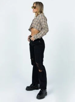 Princess Polly Holly Asymmetric Ripped Leg Jeans Black Denim 11 Princess Polly Holly Asymmetric Ripped Leg Jeans Black Denim -Eva Style Shop 2O0A1028 a0b6a331 0096 44d9 abd1 4ecd7fcb1c30