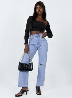 Princess Polly Elias Long Sleeve Top Black -Eva Style Shop 2 1f05915f a7ef 4598 92c3 41087ecc722d