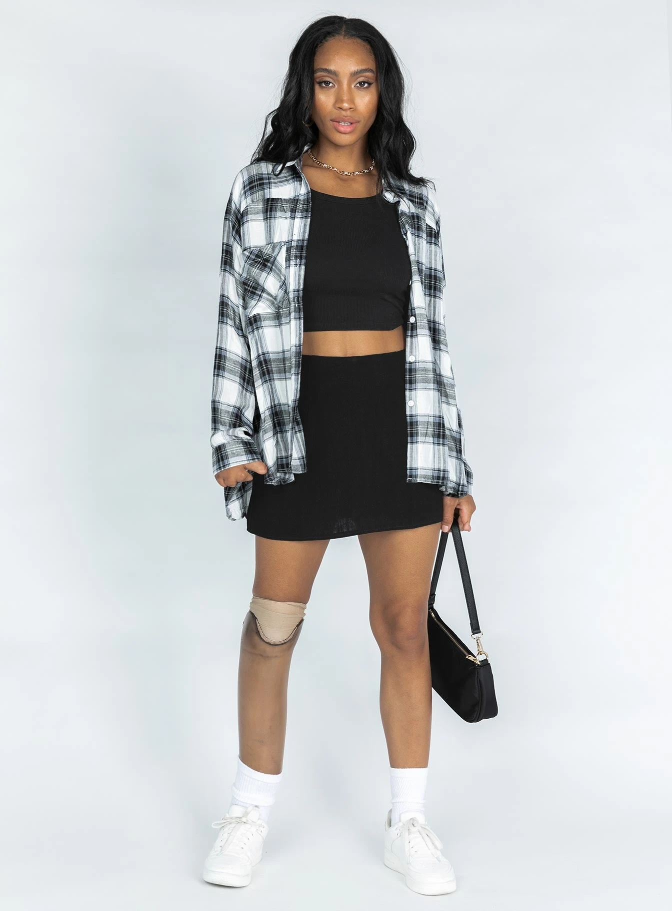 Princess Polly Laina Shirt Black/White 4 Princess Polly Laina Shirt Black/White - Image 2