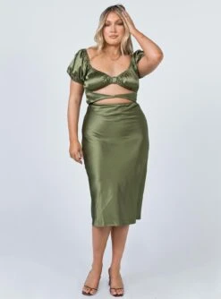 Princess Polly Nakita Midi Dress Khaki 10 Princess Polly Nakita Midi Dress Khaki -Eva Style Shop 2 7f5ee247 3d41 43d5 acd9 ed829d5fc2d6