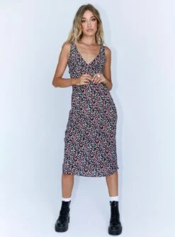 Princess Polly Delta Midi Dress Black Floral -Eva Style Shop 2 f3d3d8ea d5bb 430c ae4b a6f198e21749
