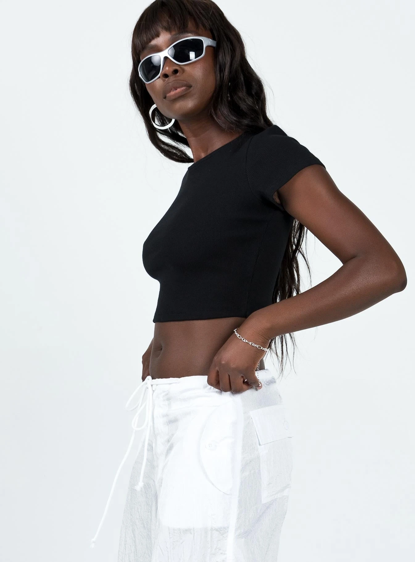 Classic Crop Tee Black 6 Classic Crop Tee Black - Image 4