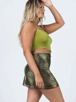 Princess Polly Harlet Mini Skirt Green 10 Princess Polly Harlet Mini Skirt Green -Eva Style Shop 3 modelinfo Jasmine US8 ebae29b8 a5c9 4e85 a5e4 659dbe91923a