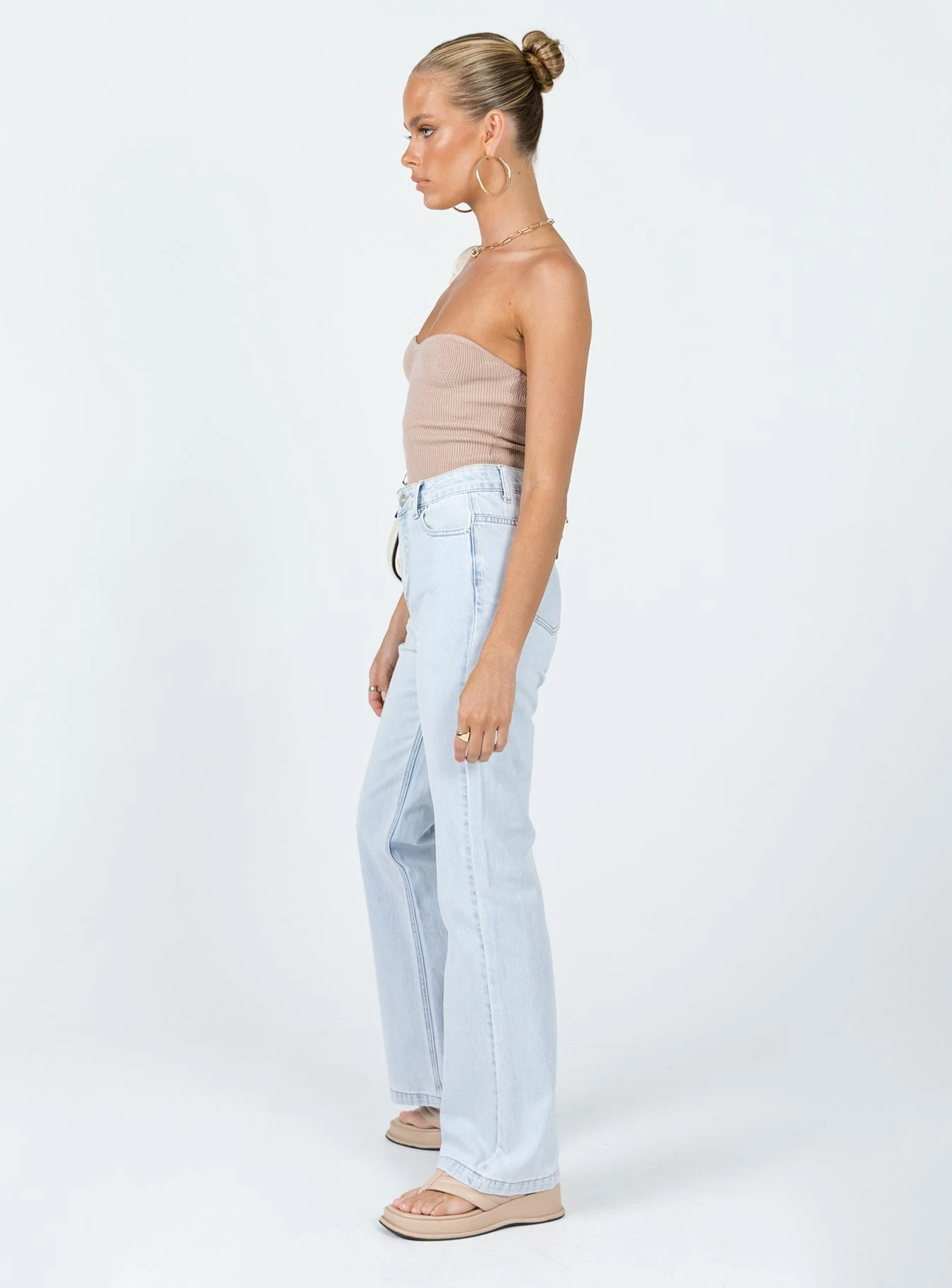 Princess Polly Mostar Bootleg Light Wash Denim Jeans 5 Princess Polly Mostar Bootleg Light Wash Denim Jeans - Image 3