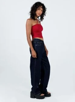 Princess Polly Karana Slouch Jeans Indigo -Eva Style Shop 3 modelinfo Tamika us2 14d0760d 9eb8 469e 9504 06f607458e7a