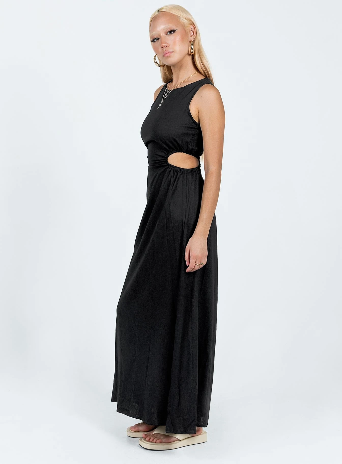 Princess Polly Lonso Midi Dress Black 5 Princess Polly Lonso Midi Dress Black - Image 3