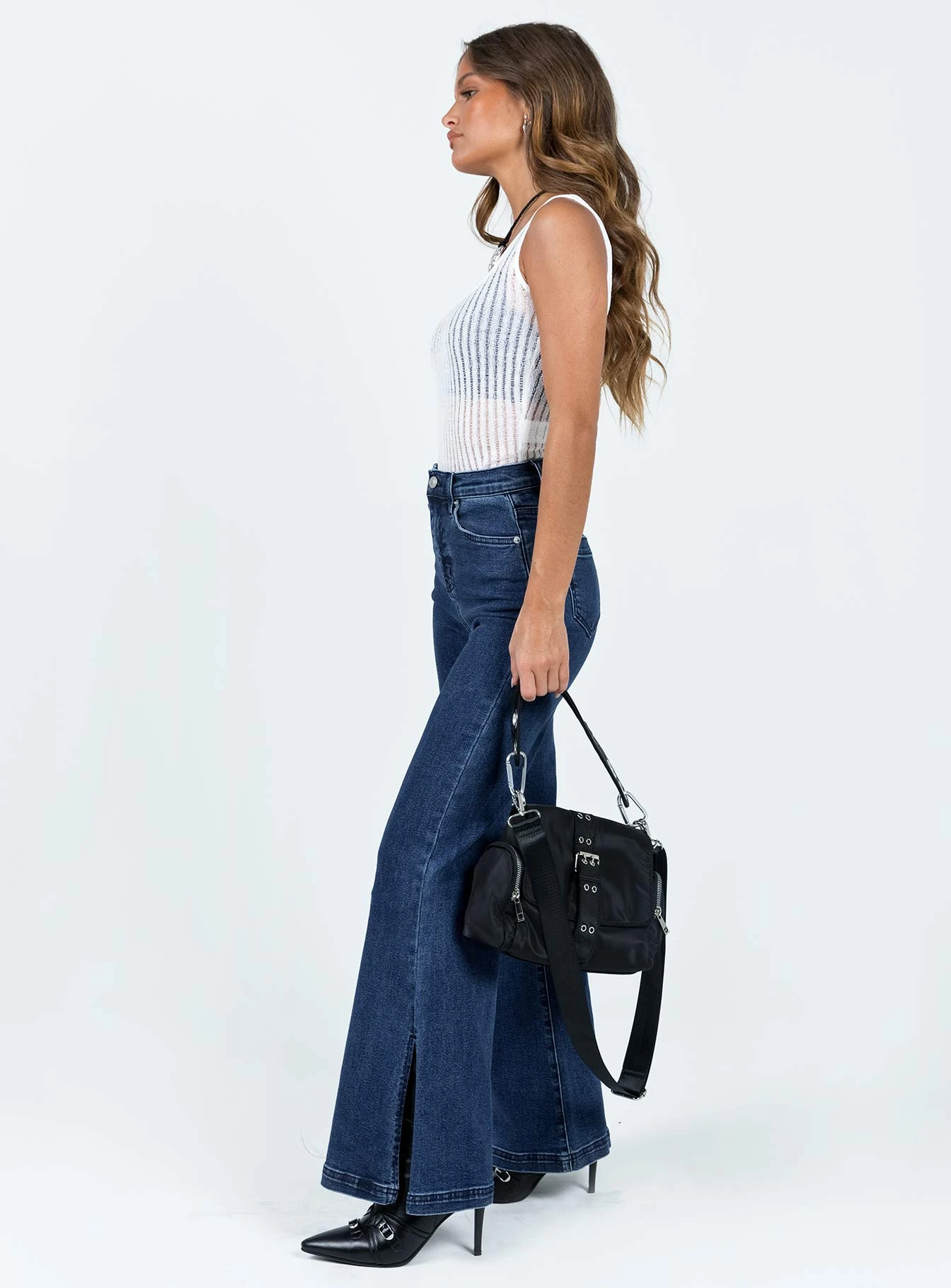 Princess Polly Nairana Split Hem Jeans Dark Wash Denim 6 Princess Polly Nairana Split Hem Jeans Dark Wash Denim - Image 4