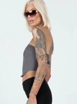 Princess Polly Alma Strapless Top Slate -Eva Style Shop 3 modelinfo emma leigh us4 7642506b a3bc 437b b052 548b0727e994