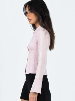 Princess Polly Niana Long Sleeve Top Pink -Eva Style Shop 3 modelinfo jess us2 406e4924 f0ef 41fa 9cfb c6f5e0f8554b