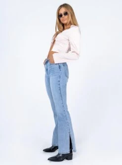 Princess Polly Tampico Flare Leg Denim Jeans 8 Princess Polly Tampico Flare Leg Denim Jeans -Eva Style Shop 3 modelinfo josie us4 73c22625 fab1 4c49 8511 fce5d7a4f1c6