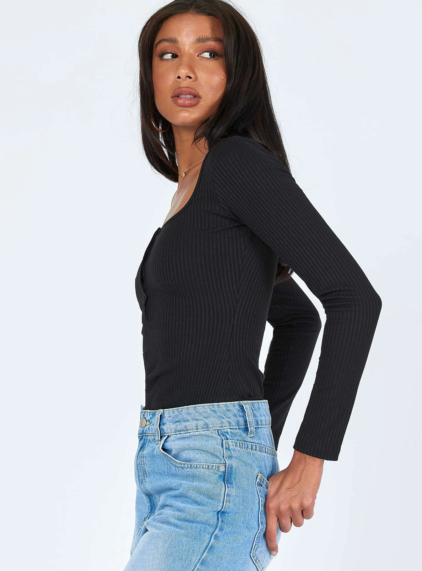 Princess Polly Edith Bodysuit Black 5 Princess Polly Edith Bodysuit Black - Image 3