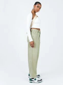 Princess Polly Poseidon Slouch Denim Jean Khaki -Eva Style Shop 3 modelinfo lola us4 f4a75aa1 b9ff 4b55 97a5 a4fa274785c6