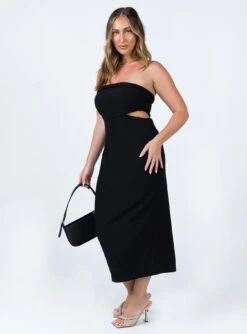 Princess Polly Maira Midi Dress Black -Eva Style Shop 3 modelinfo mikayla us6 2e2a6ac6 3255 49fe a361 959172753b80