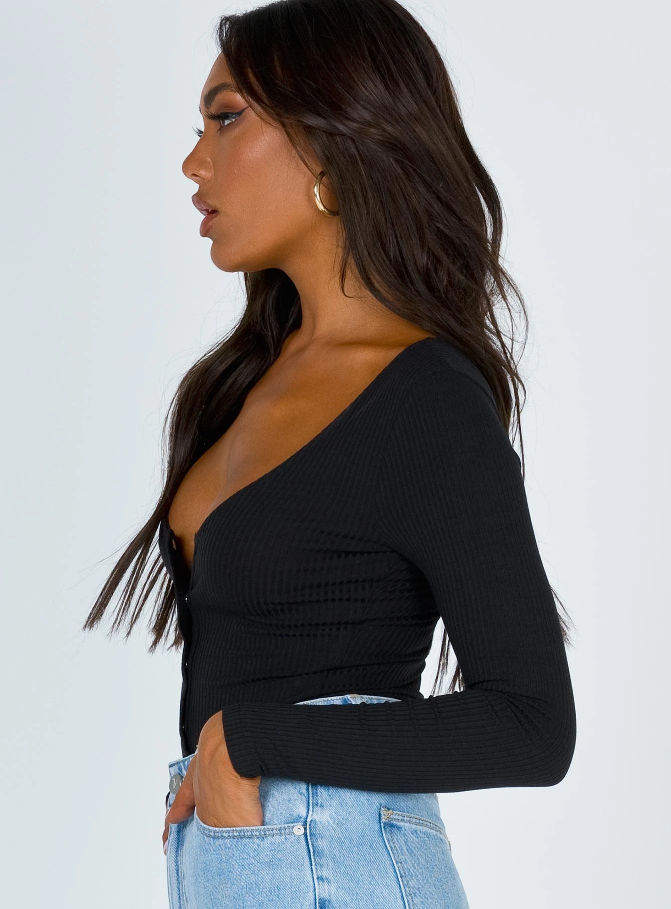 Princess Polly Downtown Drifter Bodysuit Black 7 Princess Polly Downtown Drifter Bodysuit Black - Image 5