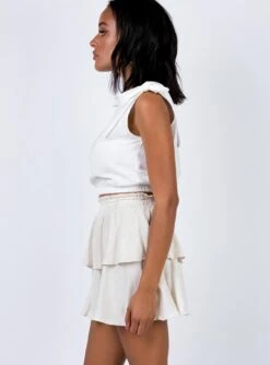 Princess Polly Greta Mini Skirt Beige -Eva Style Shop 3 144 27