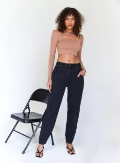 Princess Polly Hadiya Long Sleeve Top Beige -Eva Style Shop 3 6253f1c5 4437 4af8 9e65 c55e4705f3d6