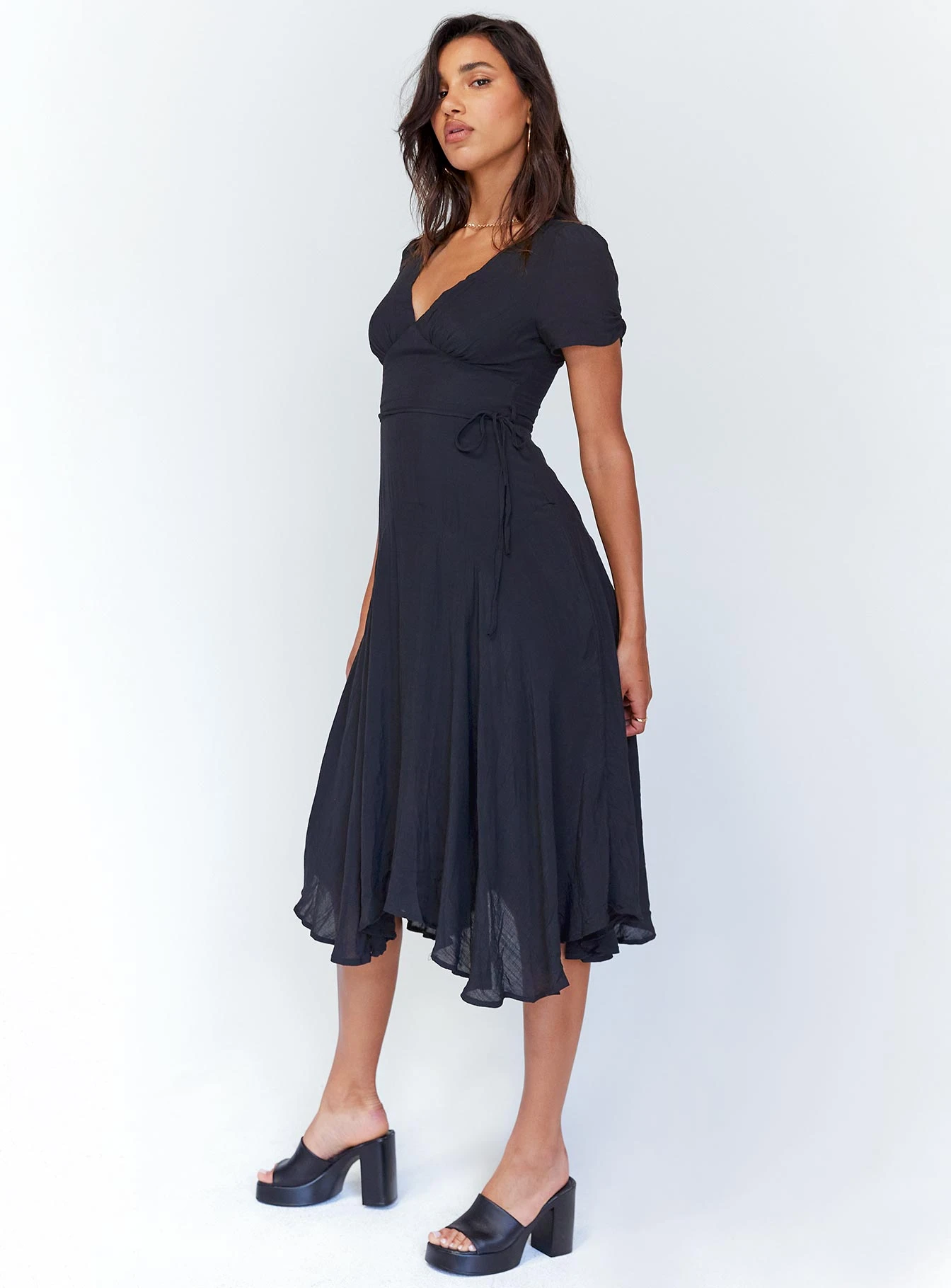 Princess Polly Felleni Midi Dress Black 5 Princess Polly Felleni Midi Dress Black - Image 3