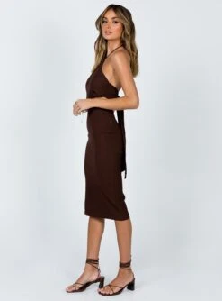 Princess Polly Bree Midi Dress Brown -Eva Style Shop 3 8399b9f8 527b 4900 a26b 2ee3dc31e7cd