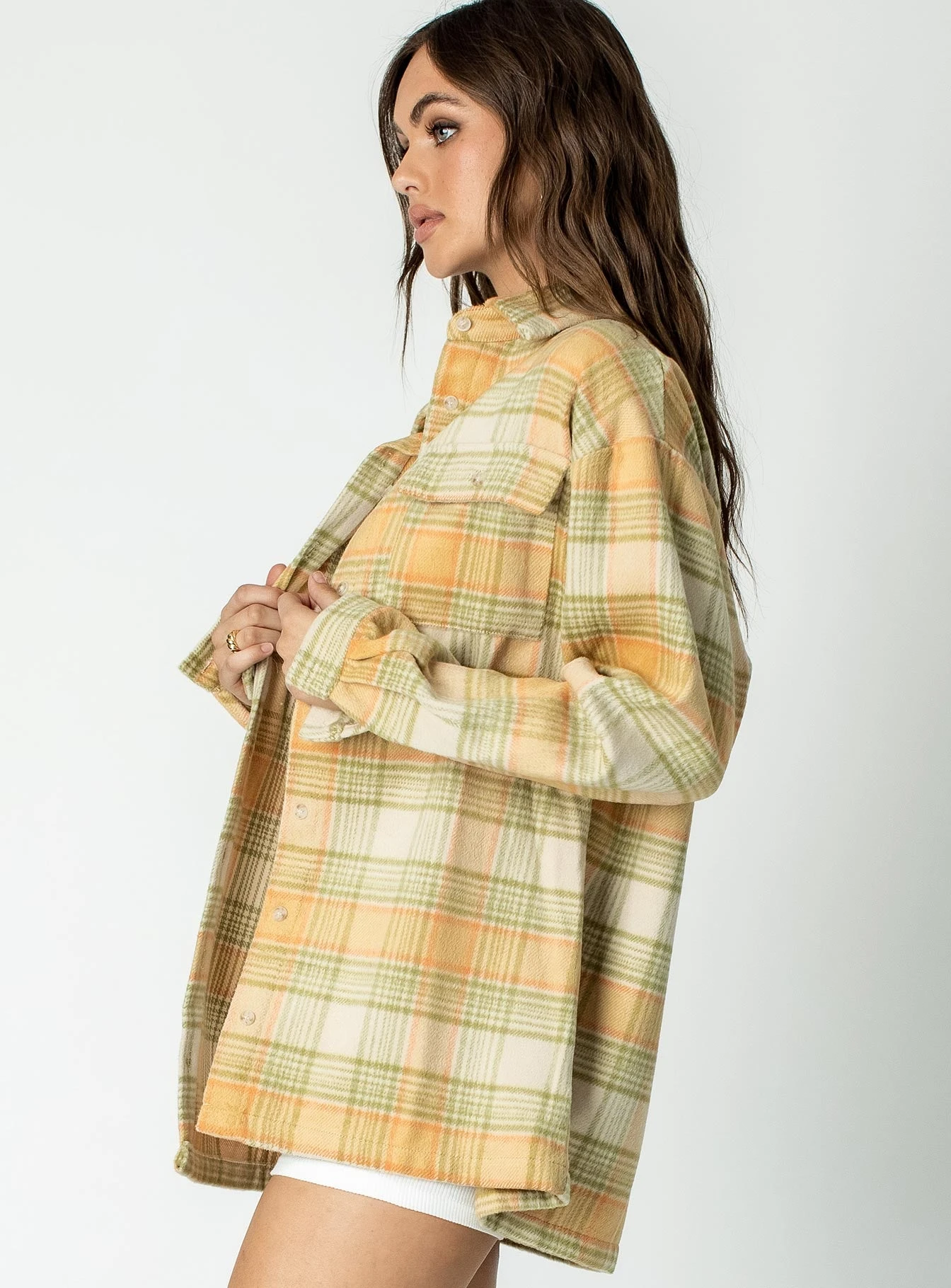 Princess Polly Mila Shirt Orange Multi 6 Princess Polly Mila Shirt Orange Multi - Image 4