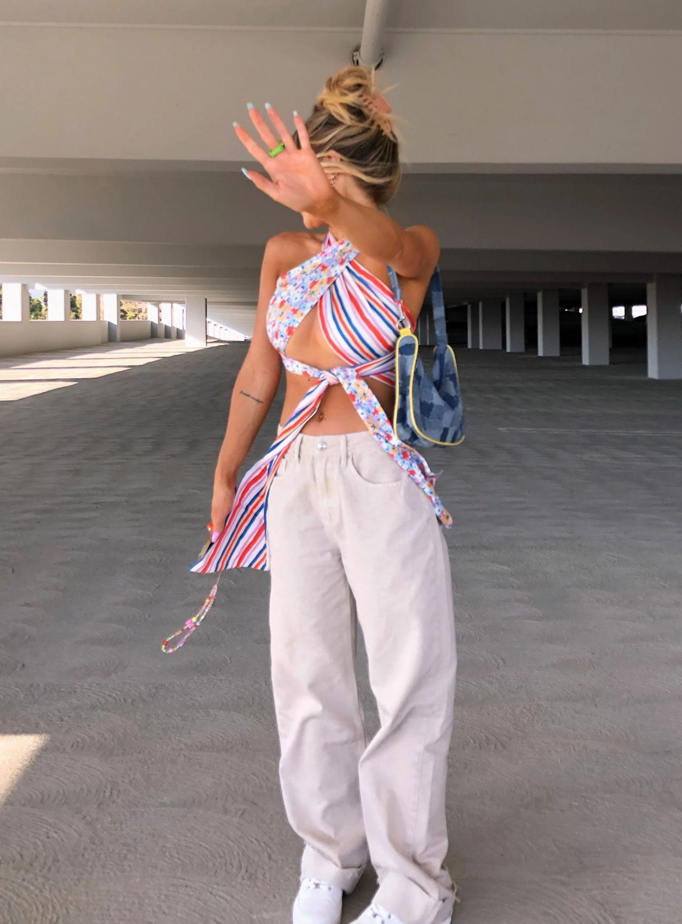 Princess Polly Cheerful Denim Jeans Cream 5 Princess Polly Cheerful Denim Jeans Cream - Image 3