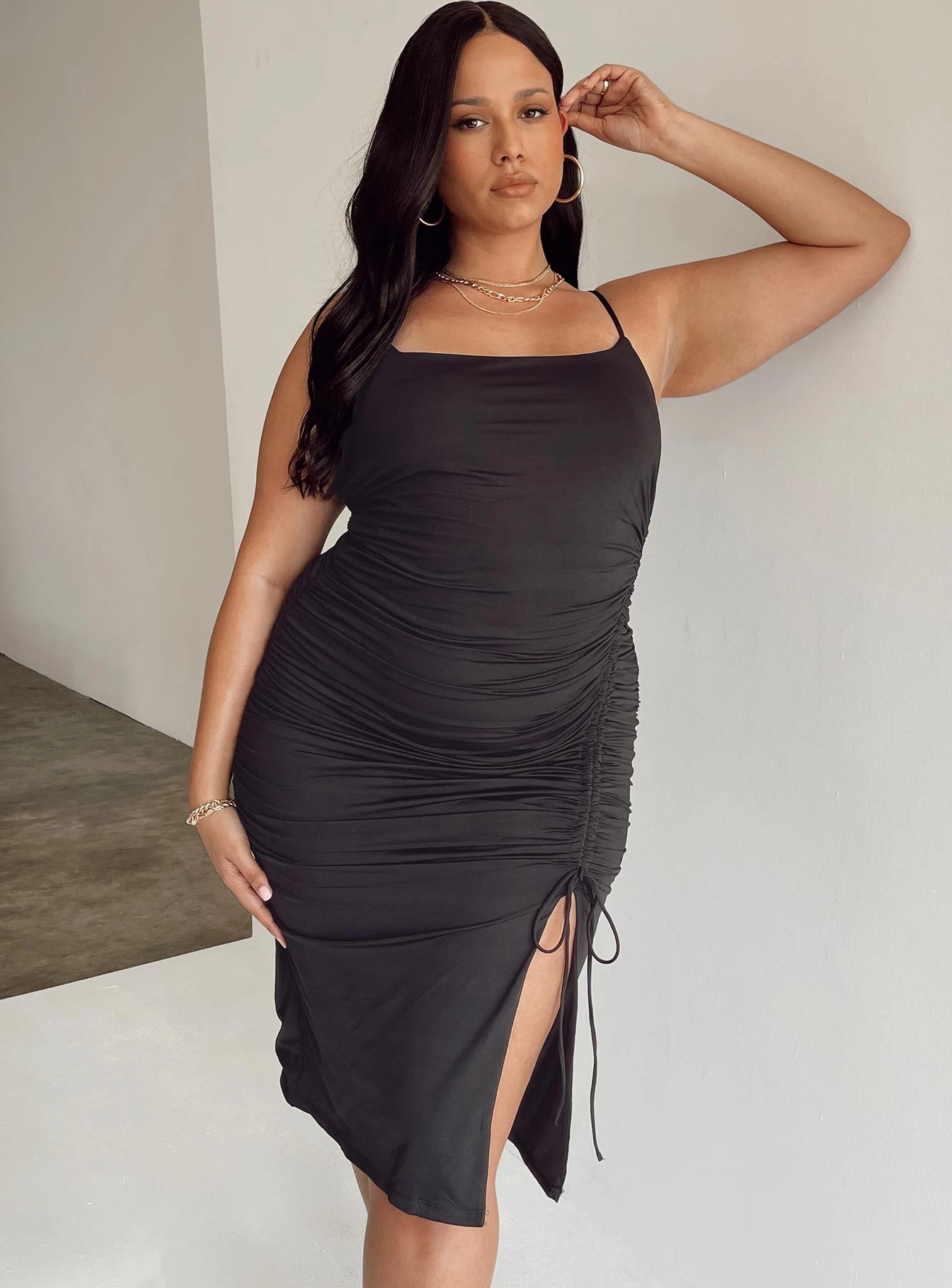 Adalee Midi Dress Black Curve 5 Adalee Midi Dress Black Curve - Image 3