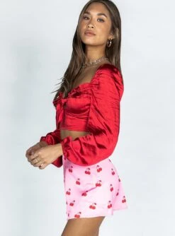 Princess Polly Cherry Mini Skirt Pink -Eva Style Shop 3 d82ec2e5 5227 48bb 8406 28ece4623750