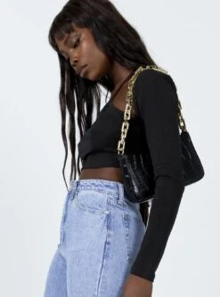 Princess Polly Elias Long Sleeve Top Black -Eva Style Shop 3 e87bf24f 22c9 426b 89fc 04b3f44ebab6