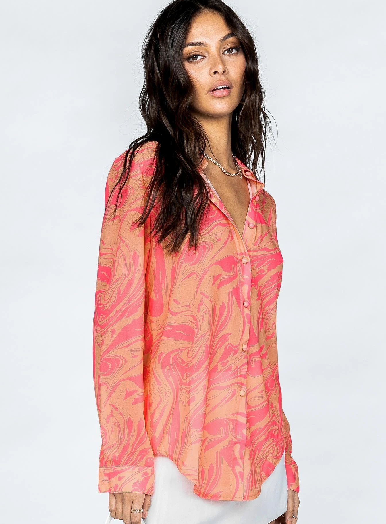 Princess Polly Marble Mae Shirt Multi 6 Princess Polly Marble Mae Shirt Multi - Image 4