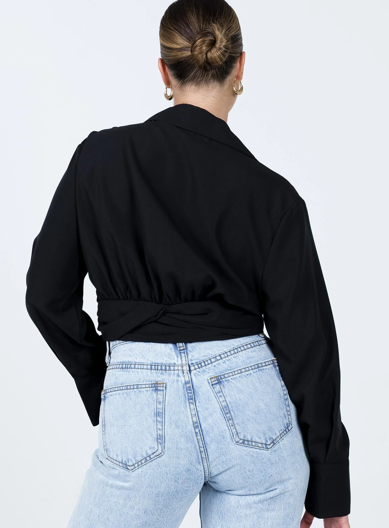 French Kiss Twist Shirt Black 8 French Kiss Twist Shirt Black - Image 6