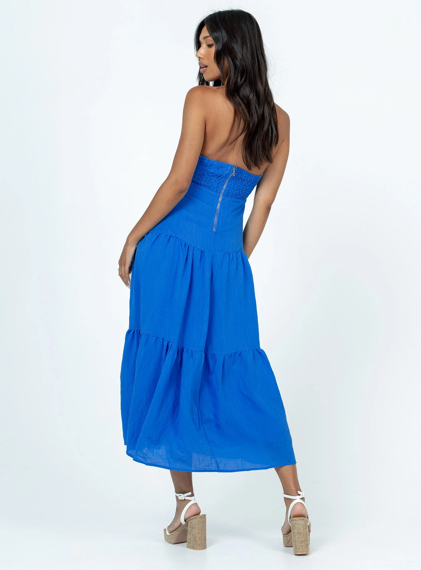 Princess Polly Allie Midi Dress Blue 6 Princess Polly Allie Midi Dress Blue - Image 4