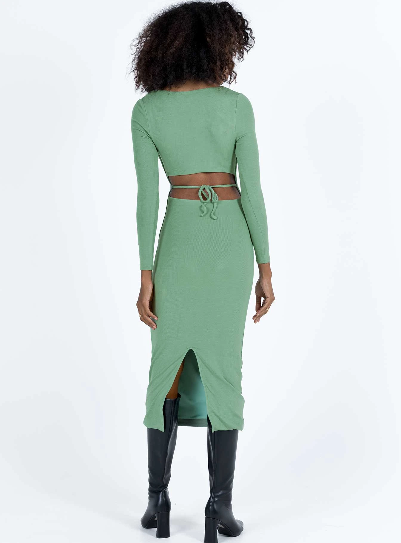 Princess Polly Nolan Midi Dress Green 7 Princess Polly Nolan Midi Dress Green - Image 5