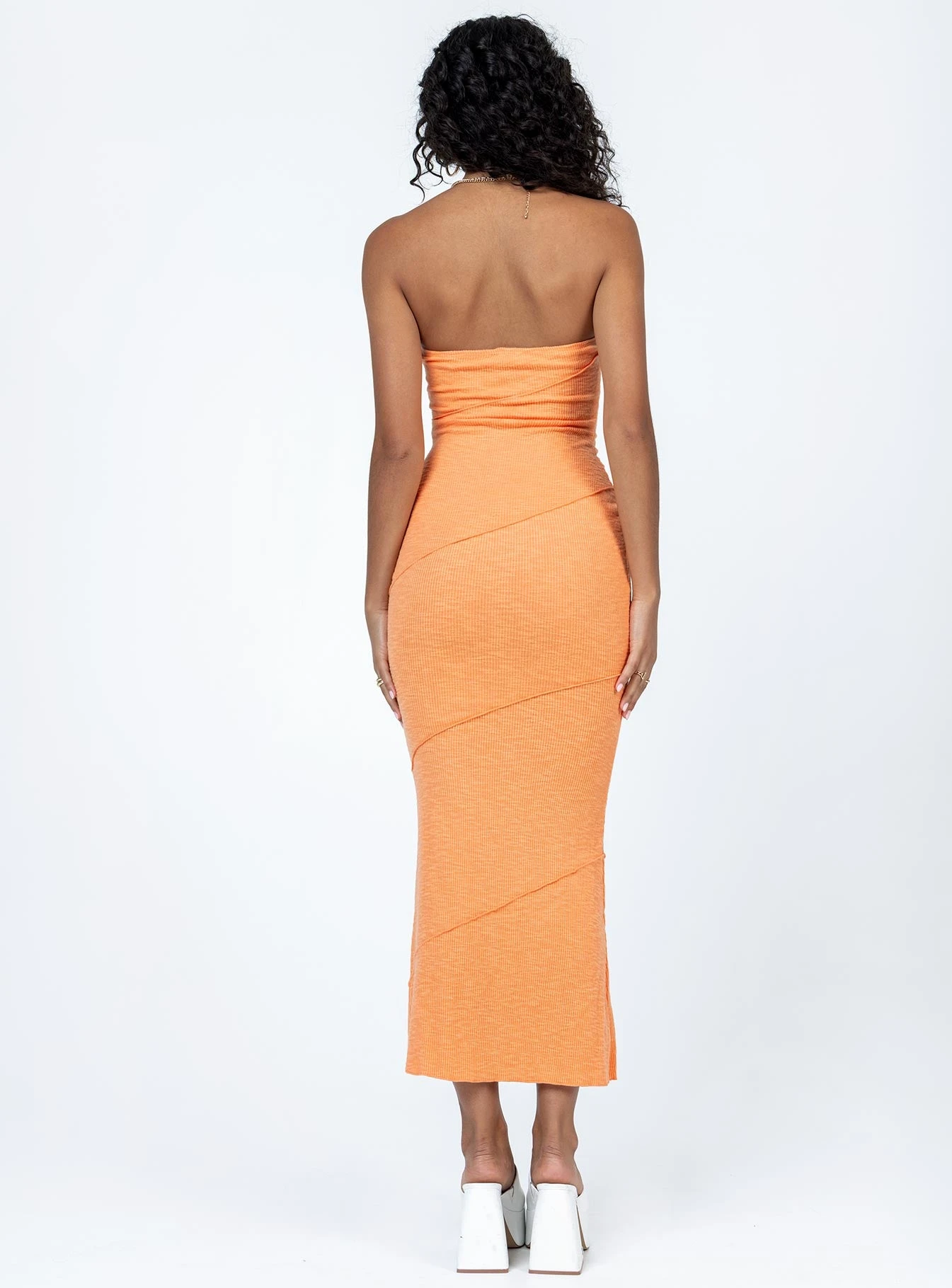 Princess Polly Oscar Midi Dress Orange 7 Princess Polly Oscar Midi Dress Orange - Image 5