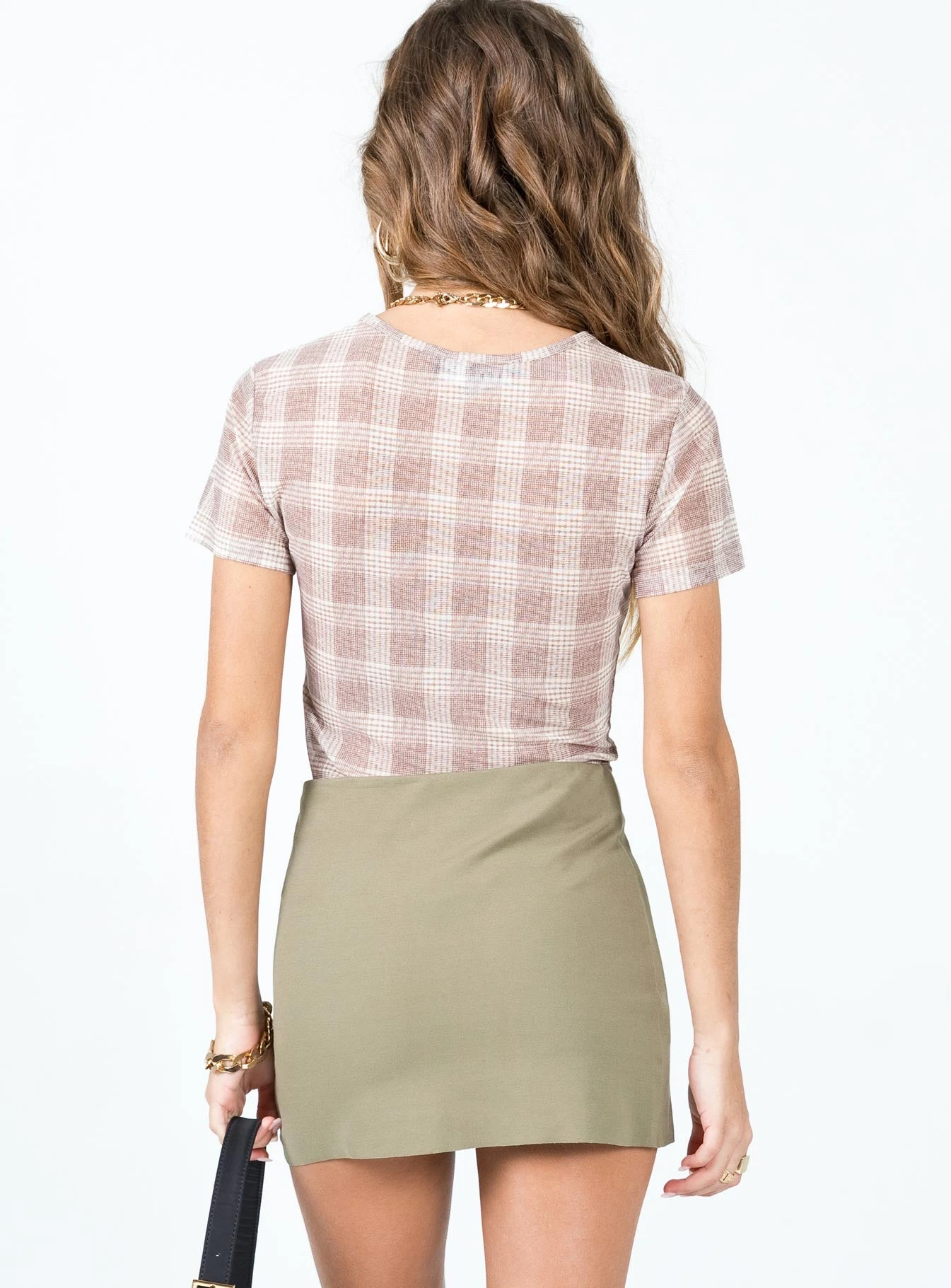 Princess Polly Karley Low Waist Mini Skirt Green 7 Princess Polly Karley Low Waist Mini Skirt Green - Image 5