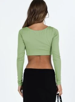 Aden Long Sleeve Twist Top Green -Eva Style Shop 4 modelinfo elise us2 f83aa84e 7fdb 4dde b8a4 ac149a7d5965