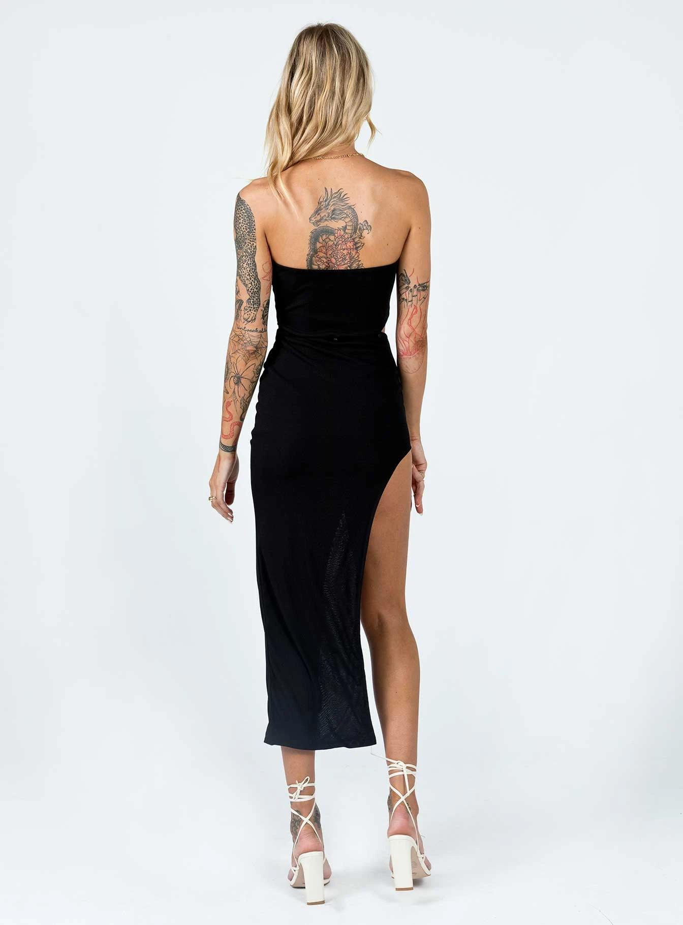 Princess Polly Jaxon Midi Dress Black 8 Princess Polly Jaxon Midi Dress Black - Image 6