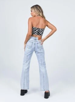 Princess Polly Michael Denim Jeans Blue 11 Princess Polly Michael Denim Jeans Blue -Eva Style Shop 4 modelinfo emma us2