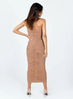 Princess Polly Dania Midi Dress Brown -Eva Style Shop 4 modelinfo jess us2 53fcab26 8327 4172 87f0 a6ff55585a6d