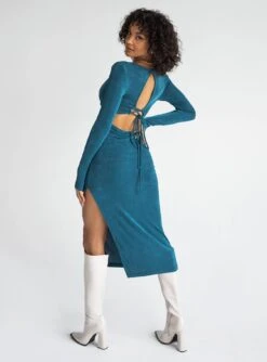 Princess Polly Zayd Midi Dress Teal -Eva Style Shop 4 modelinfo juliette us2 37c6278c ff61 452c bdc1 29f8d47177fe