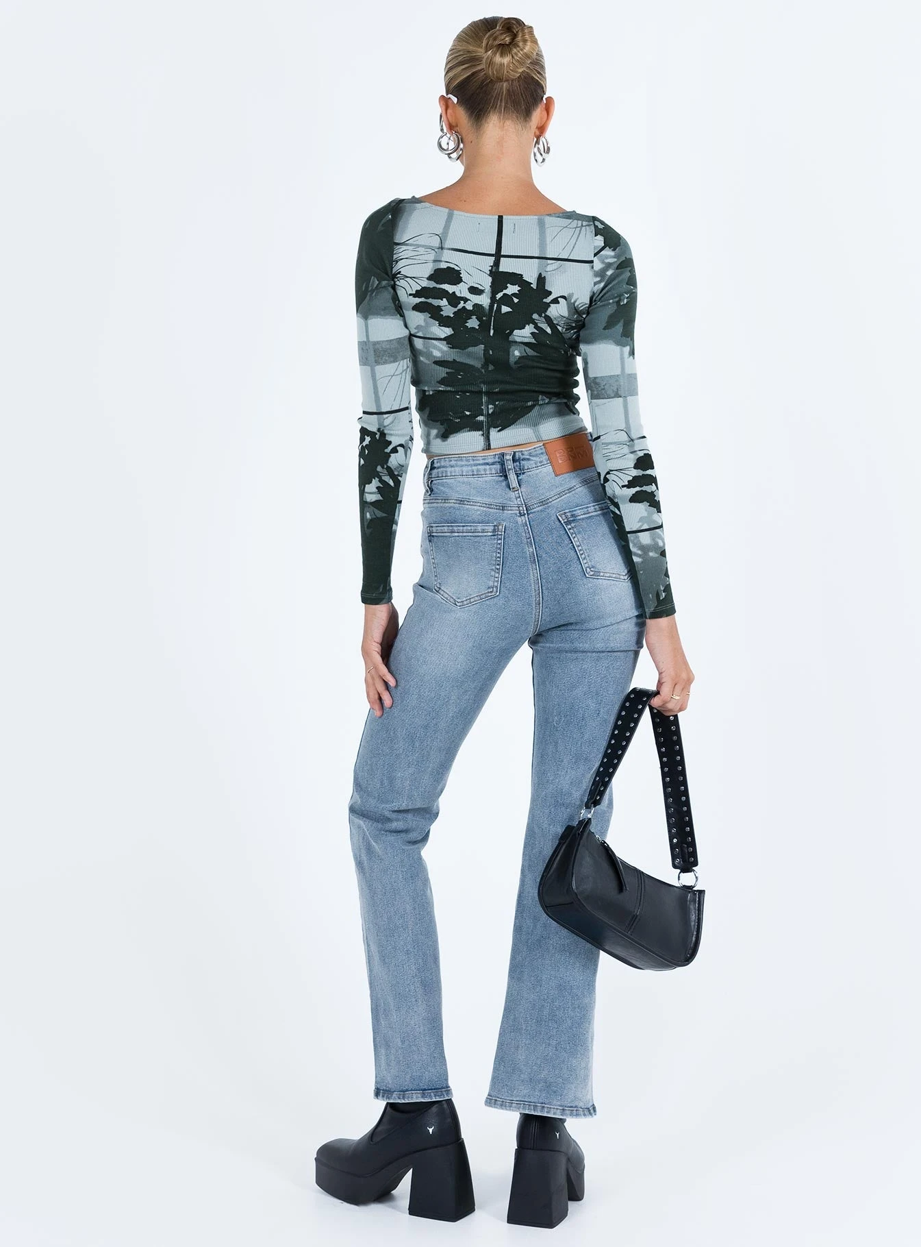 Princess Polly Keels Flare Denim Jeans 8 Princess Polly Keels Flare Denim Jeans - Image 6