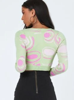 Princess Polly Giselle Long Sleeve Top Green / Pink -Eva Style Shop 4 modelinfo kiele US2 09521aa6 5a41 4a21 9f66 fb62df56aff4