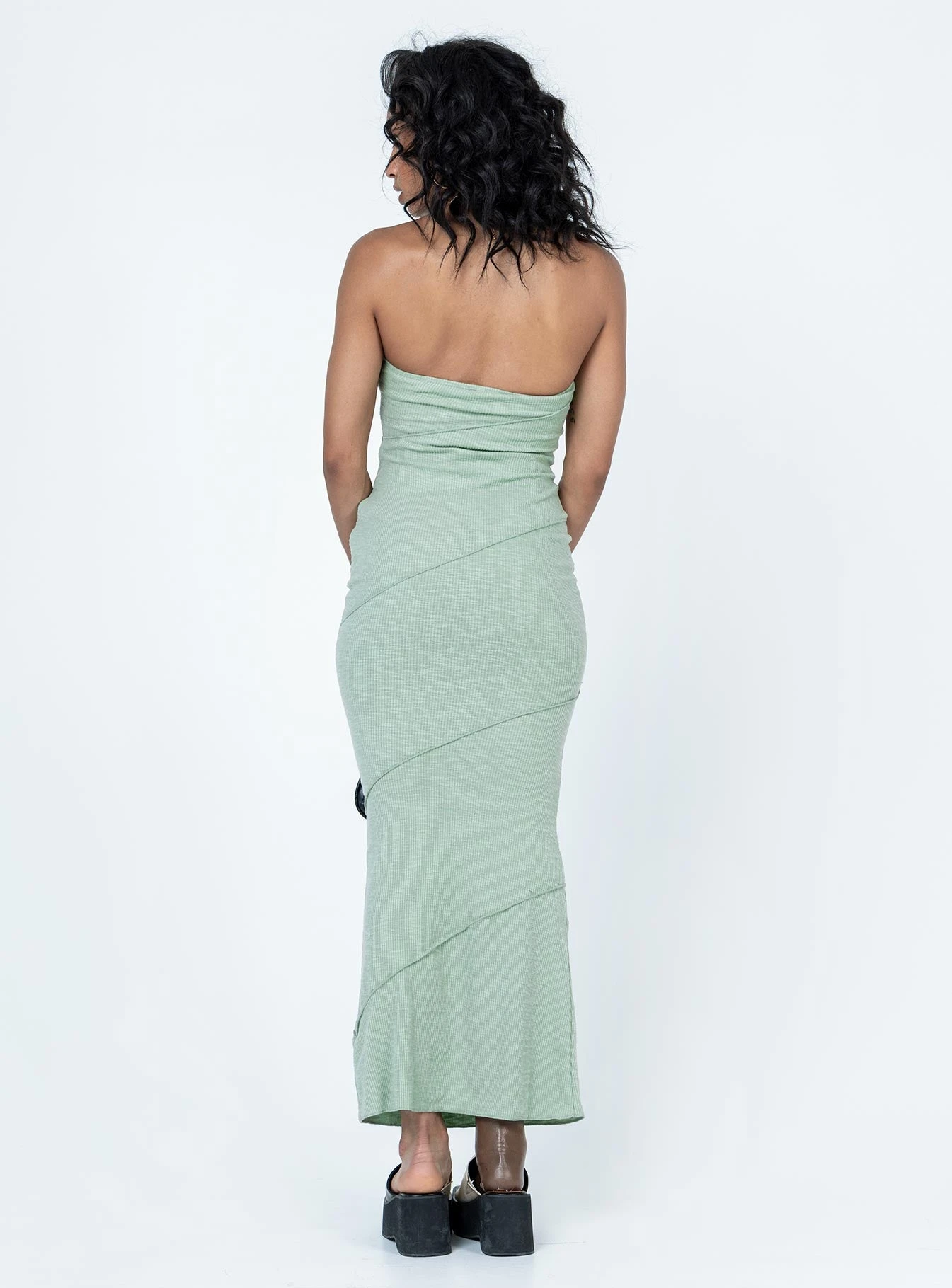 Princess Polly Oscar Midi Dress Sage Green 7 Princess Polly Oscar Midi Dress Sage Green - Image 5