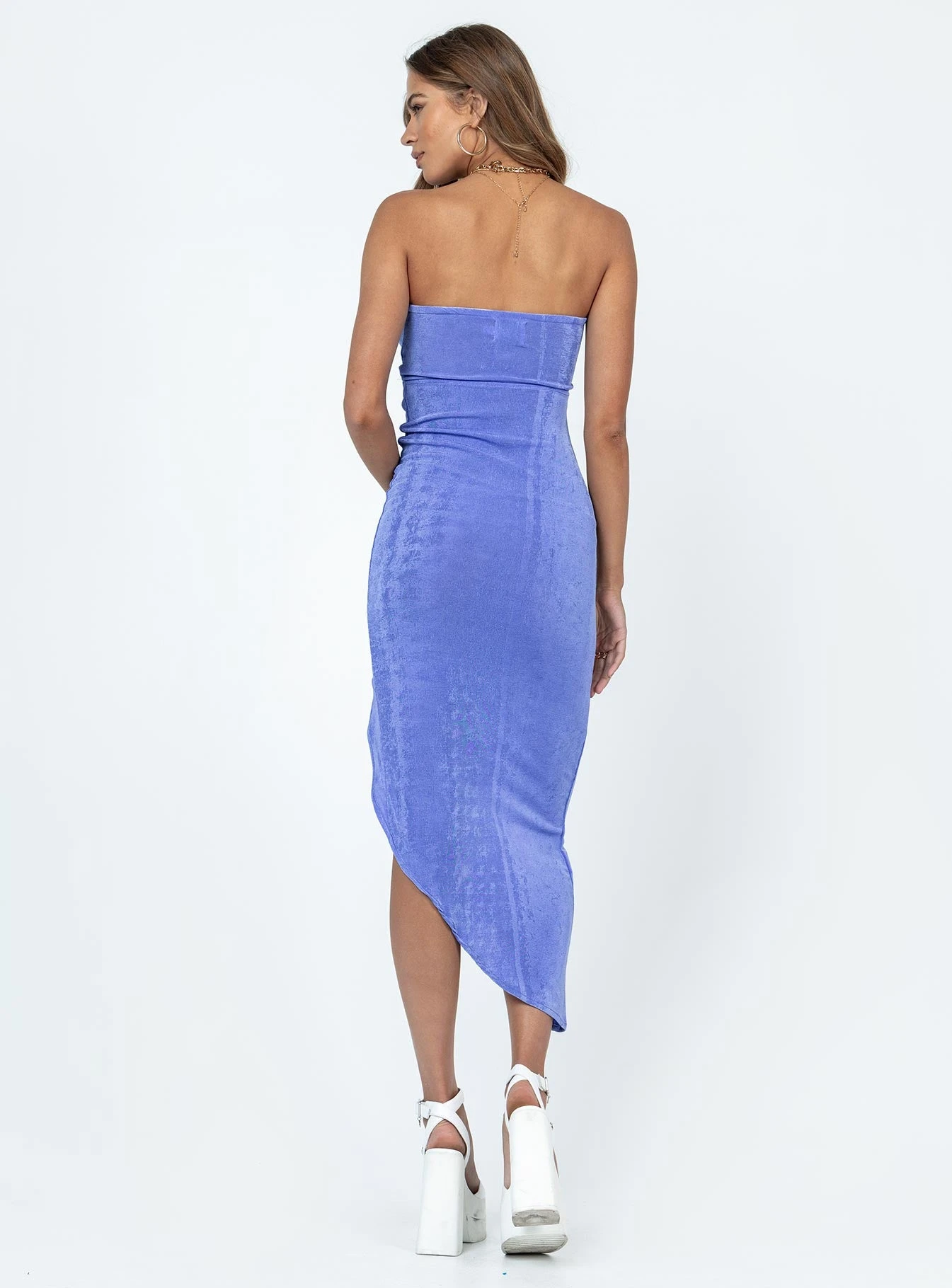 Princess Polly Zeta Midi Dress Blue 7 Princess Polly Zeta Midi Dress Blue - Image 5