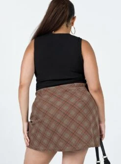 Fike Mini Skirt Brown Curve 13 Fike Mini Skirt Brown Curve -Eva Style Shop 4 modelinfo miccy us14