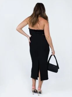 Princess Polly Maira Midi Dress Black -Eva Style Shop 4 modelinfo mikayla us6 1e168506 bffb 4960 8556 769df7eae9ff