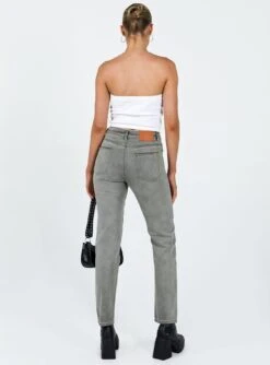 Princess Polly Tangmere Mid Rise Slim Jeans Grey -Eva Style Shop 4 modelinfo milli us2 76d48680 e0a1 4656 a539 aca929829dc1
