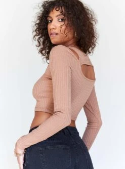 Princess Polly Hadiya Long Sleeve Top Beige -Eva Style Shop 4 00bdf0e1 6440 416c a653 218b20aee1a1